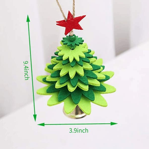 2 st Non-Woven Julgran med Klockor Desktop Mini Jul P