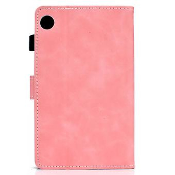Lehmännahka-tekstuurista PU-tablettikuori Samsung Galaxy Tab A9+:lle (Rose Gold)