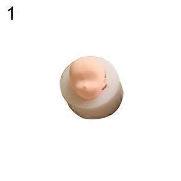 3D Ansigt Ler Fondant Silikoneform Kage Chokolade Slik Bage Dekoreringsværktøj (13)