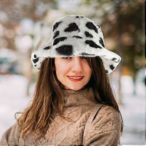 Bucket Hats Dam Fuzzy Bucket Hat Varm Fiskehatt Vinter Varm Hatt Fuzzy Fiskehatt Campinghatt