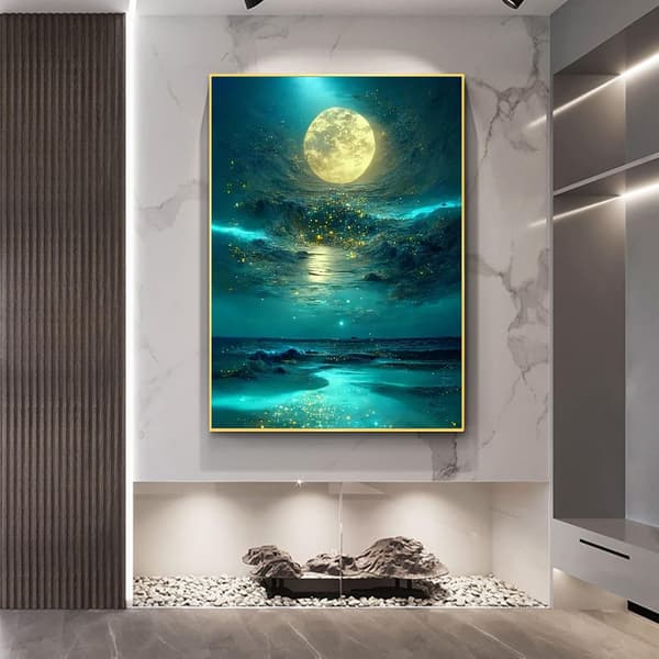 30x40cm (Moonlight) Diamantmaleri, 5D Diamantmaleri Kits til
