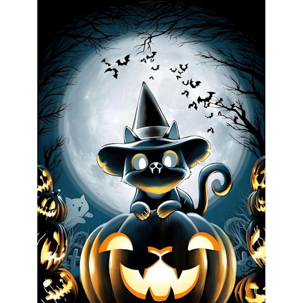 30*40cm Halloween Timanttimaalaus Aikuisten, 5D Piirretty Timanttimaalaus