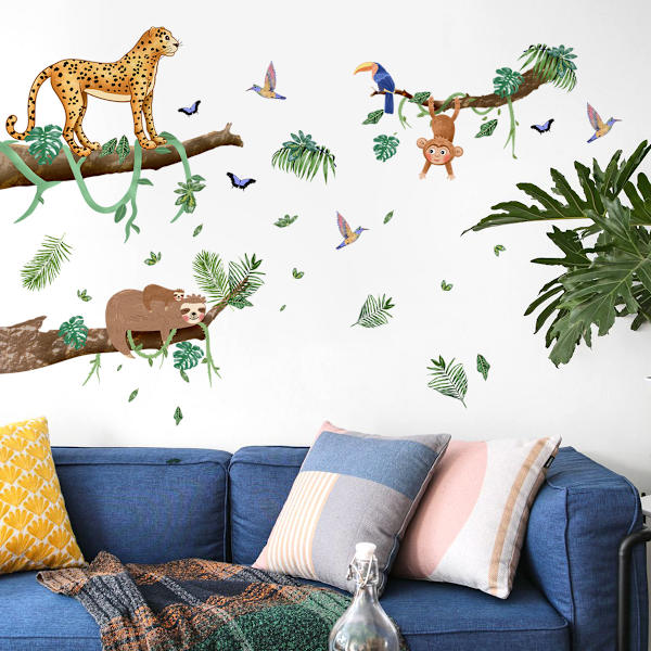 Forêt dessin animé animal chambre chambre salon décoration auto