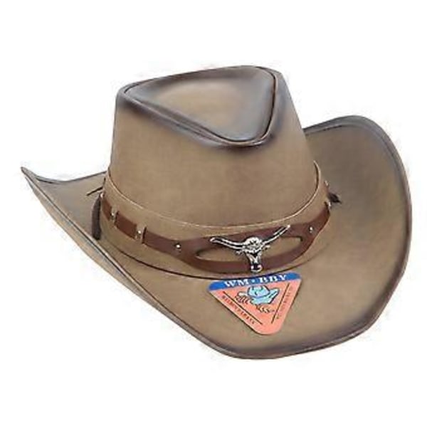 Snygg Cowboyhatt med Fukttransporterande Svettband Perfekt för Strand och Pool Inomhus Utomhus Resor Vandring Khaki (Khaki)