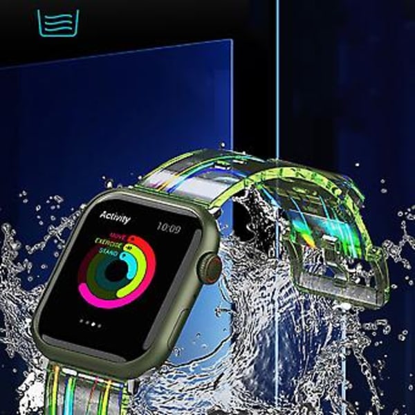 Farverig Transparent Urrem Til Apple Watch Serie 7 41mm