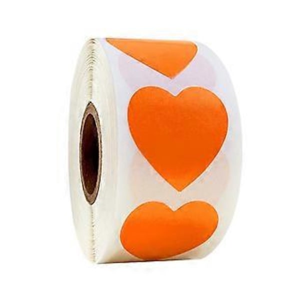 Hjerte Røde Forseglingsetiketter Klistermærke Scrapbooking Pakke Bryllupsdekoration Papirvarer Qinhai( Orange)