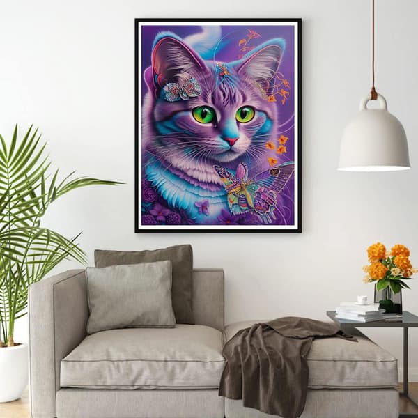 30 x 40 cm, diamantmålning Broderi Diam