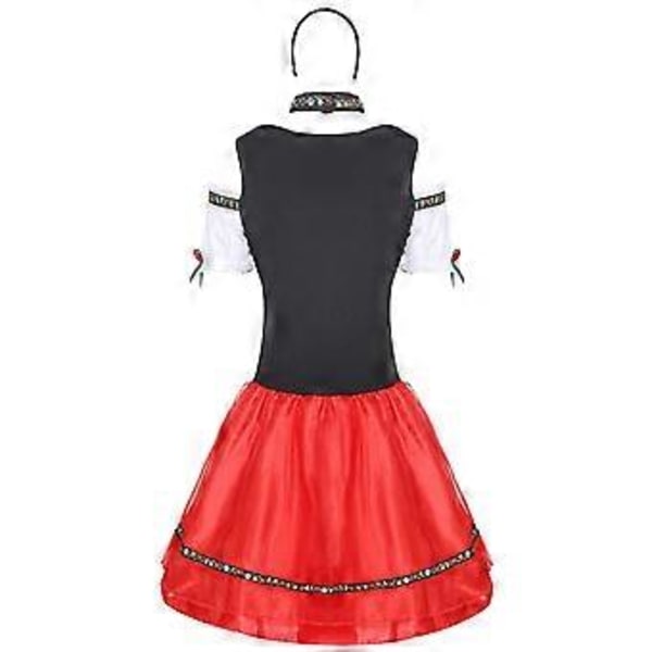 Naisten Baijerilainen Naamiaisasu Oktoberfest Dirndl Oluttyttö Puku (L Mekot)