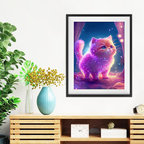 30 x 40 cm, Chat 5D timanttimaalaus Timanttimaalaus Kirjonta