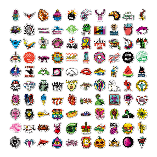 100 Mixed Waterproof Vinyl Stickers Aesthetic Stickers for Laptop