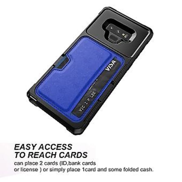 Kortholder Case til Samsung Galaxy Note9 (Blå)