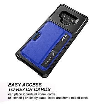 Kortholderdeksel for Samsung Galaxy Note9 (Blå)
