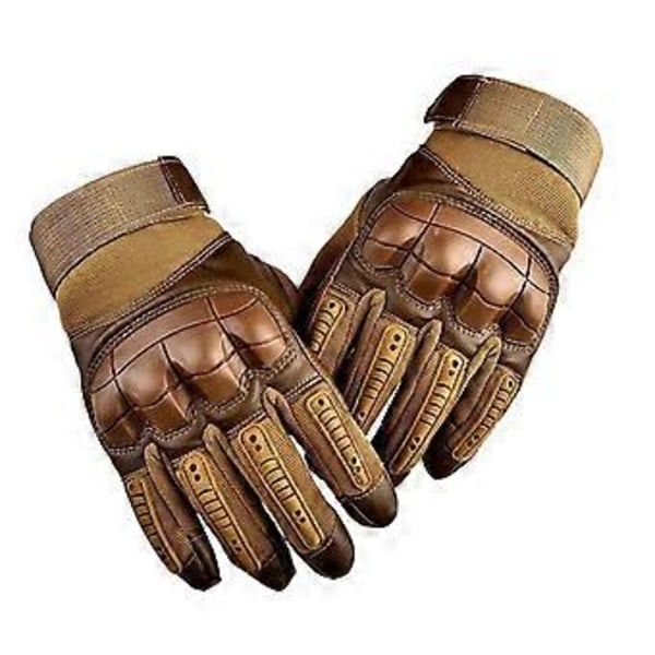 Taktiska handskar med fullt finger, skyddande hårda knogar, arbets-, armé-, militär-, jakt-, kampanj (XL Grön)