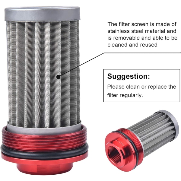 Bränslefilter 6AN 8AN 10AN Adapter Universal 50MM
