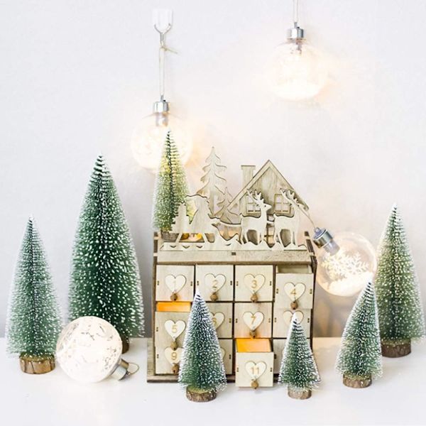 Set med 10 konstgjorda julgranar Miniatyr julgran