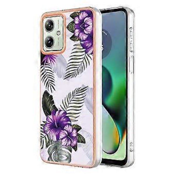 YB IMD Series-1 Skal för Motorola Moto G54 5G - Mjuk TPU-plätering med mönster