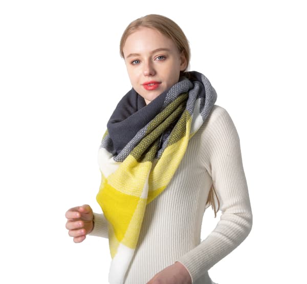 Imitert kashmirskjerf (140*140cm)
