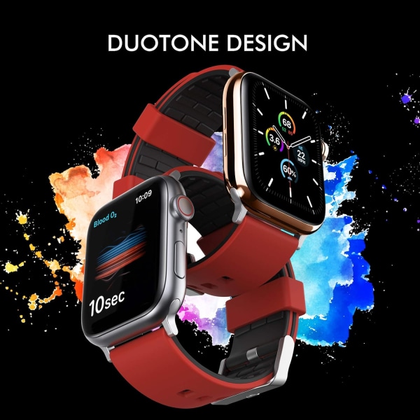 Rouge Duotone Armbånd til Apple Watch 41mm 40mm 38mm, Armbånd
