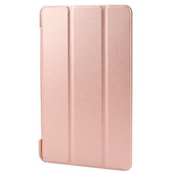 Tri-fold lærtablettveske for Samsung Galaxy Tab A9 (Rosegull)