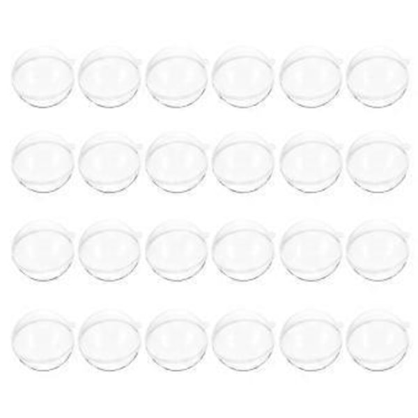 24 st 1 påse Jul Fyllbara Kulor Ornament Runda Presentaskar (Transparent)