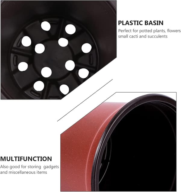 50-pack plastfröplantkrukor Blomkrukor Växtkrukor Plastflöde