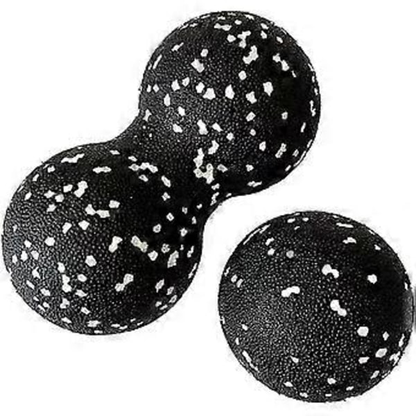 2 stk. Massageboldsæt, Peanut Duo Massagebolde, Duobold 8 cm & 16 cm, Til Selvudløsning af Myofascielle Triggerpunkter