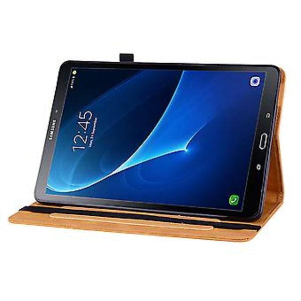 Lynlås Læder Tablet Etui Til Samsung Galaxy Tab A 10.1 2016/T580/T585 (Gul)
