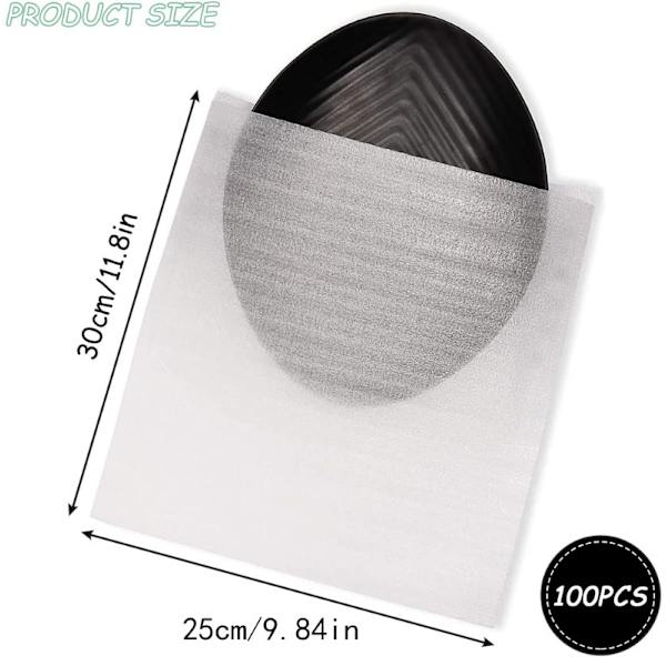 (100PCS-25x30cm) Skumbark Bobleplast Flytting Papp for Servise Flytting Papp Glass Dis