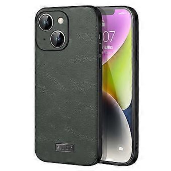 SULADA iPhone 15:lle PU-nahkainen TPU+PC-puhelimen suojakotelo pudotusturvalla (Tyyli C)