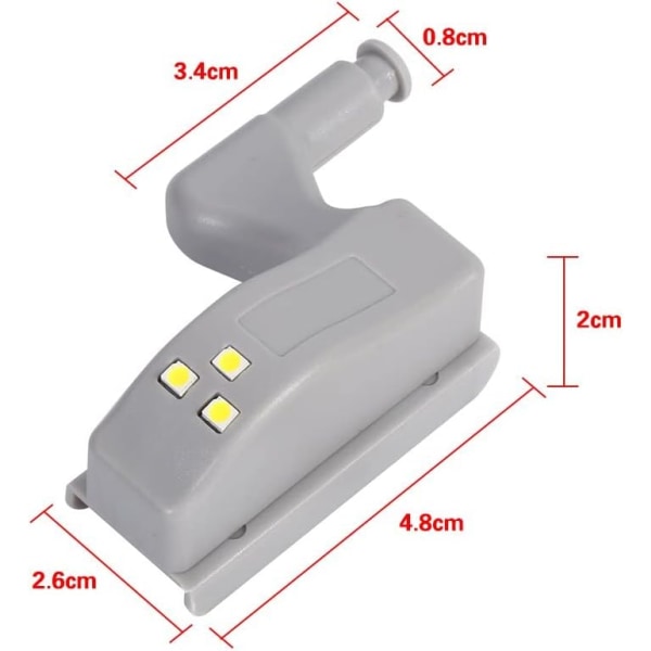 2 stk LED-lys hengselpære Universal skapskap for Mo