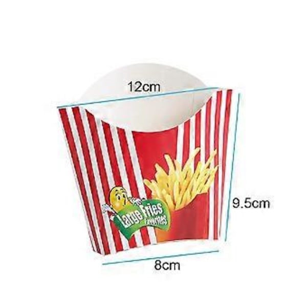200 st Papperschipsbox Bärbar Snackmatlåda Fodral Snackförpackningsmaterial