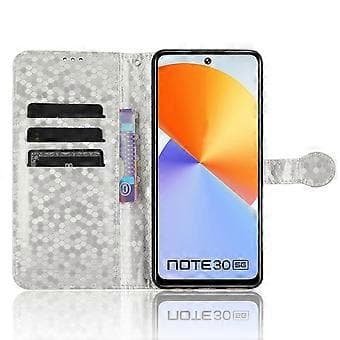 Til Infinix Note 30 4G Prikket PU Læder Stand Etui Pung Telefoncover (Stil D)