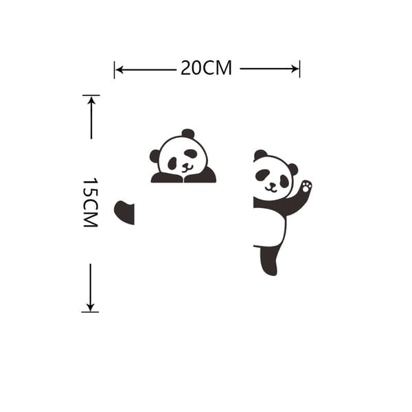 1 kpl vinyyli-kytkinteippejä, Panda-kuvio