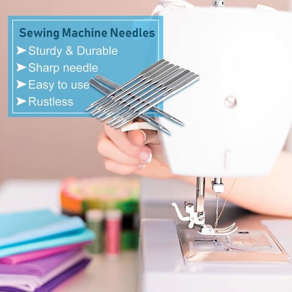 12pcs Sewing Machine Needles, 60pcs Universal Heavy Duty Ballpoin