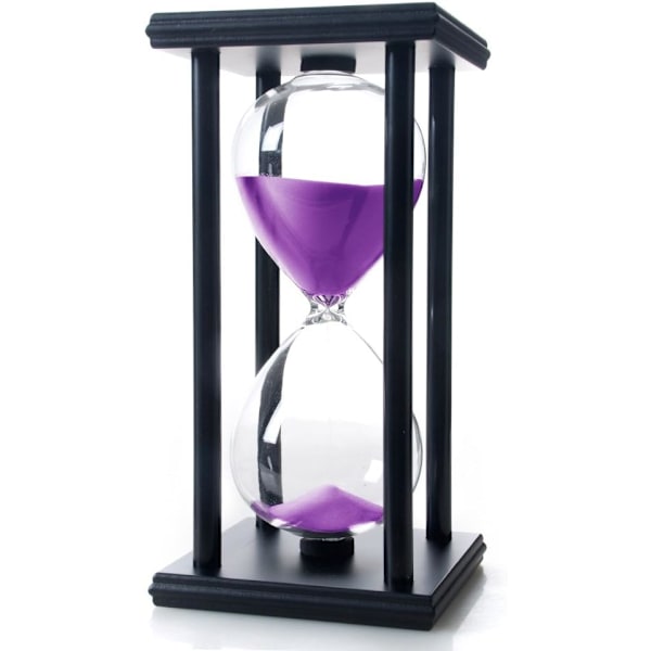 Lila 60 minuters timglas i trä, timglas