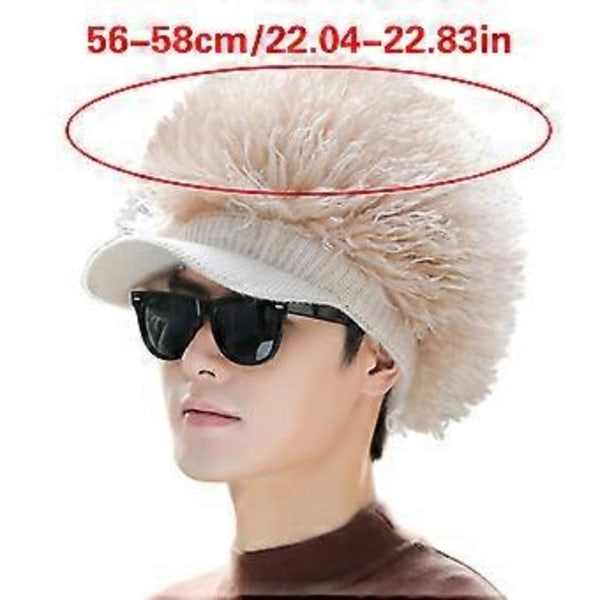 Ihana Muotihattu Päivittäiseen Vapaa-aikaan Hattu Juhliin Hauska Hattu Polyesteri Neulehattu Lämpöön ja Tyyliin Kylmällä Säällä Beige (Beige)