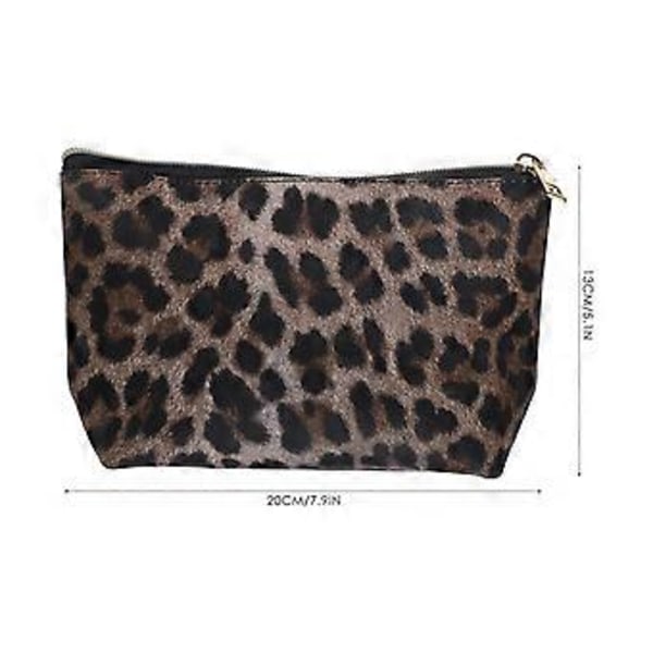 Makeup Taske Rejse Kosmetiktaske Leopard Makeup Taske Lynlåspung Lille Pung Dame Møntpung