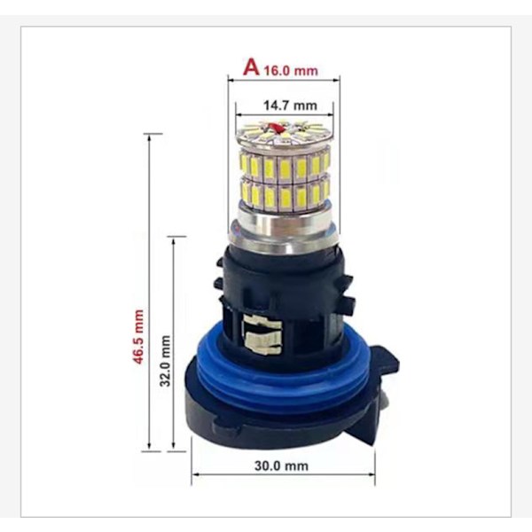 PH24W-48SMD3014 LED-kjørelys - hvitt - svært lyst og PSA-feilfritt - for bedre kjøring