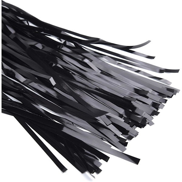 2 kpl 3ft x 8.3ft musta tinsel hapsut verhot serpentiinit valokuva tausta