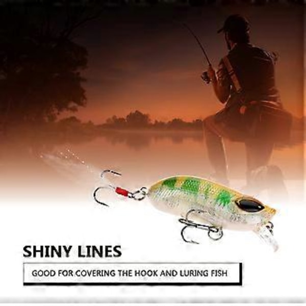 5 stk. Minnow Hårde Lokkemad Bass Agn Crankbait med Kroge Fiskegrej Sæt Tilbehør