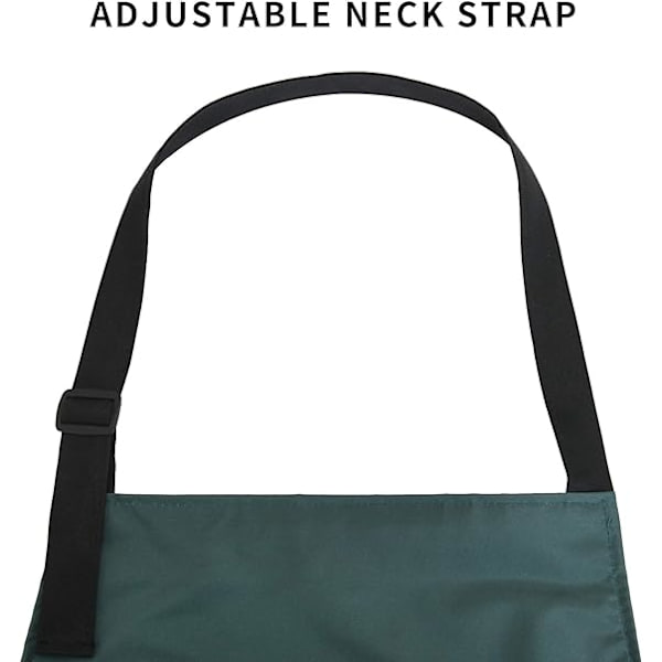 1 st grönt vattentätt köksförkläde professionellt PVC-förkläde unisex