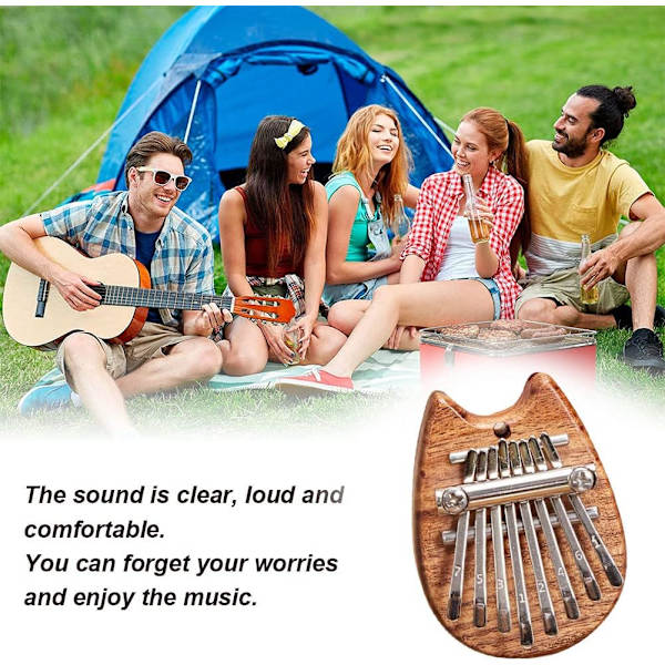 Kalimba Tommelfingerklaver, Massivt Træ Fingerklaver, Bærbar Musik Tommelfingerklaver, Tommelfingerklaver, Portab