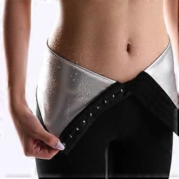 Dame Shapewear Sved Sauna Effekt Slankende Leggings Korset Body Shaper Talje Skinny Kompressions Leggings (M)