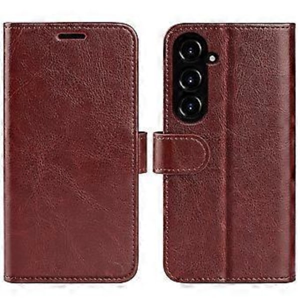 Til Samsung Galaxy S23 FE Anti-kollision Telefonetui PU Læder Pung Stativ Cover (Style D)