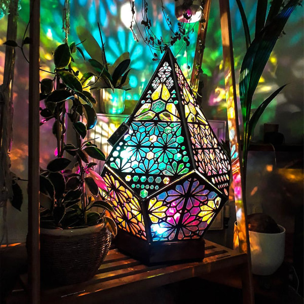 Bohemian Mosaic Starry Sky Floor Projections Lamp Table Lamp Beds