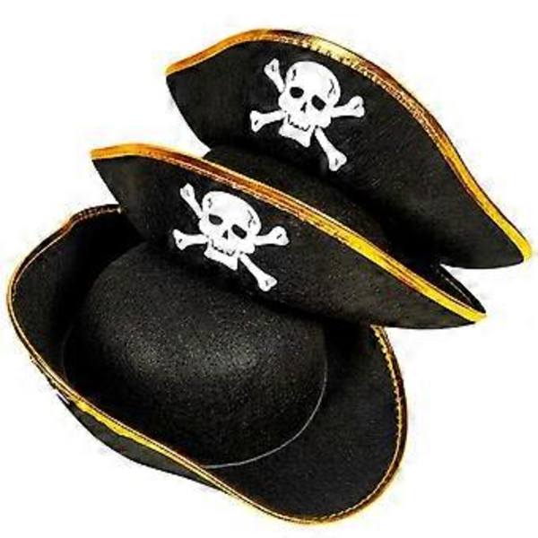 Kaptenshatt för rollspelsfest Maskeradkostym Pirathatt Scenföreställningar Tricornhatt Vuxen Cosplay Tillbehör (Pirat Ögonlapp)