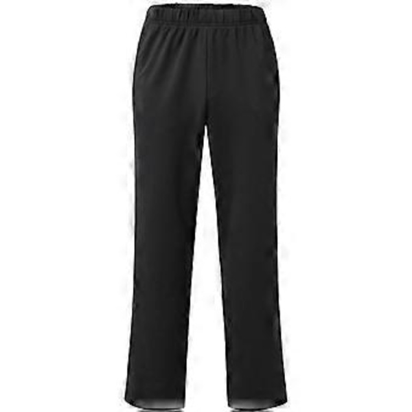 Man Wide Leg Sweat Pants Sidodragkedjor Baggy Träningsbyxor med Fickor Lätta Tear Away Byxor Dragkedja Ben Mjukisbyxor L Svart(L Svart)