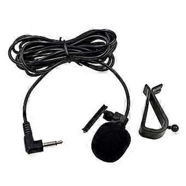 Mikrofon Mic 3,5 mm Jack Lang Kabelmontering for Alle Bilstereo/Mono CD DVD (3-polet stereo 3,5 mm albue)