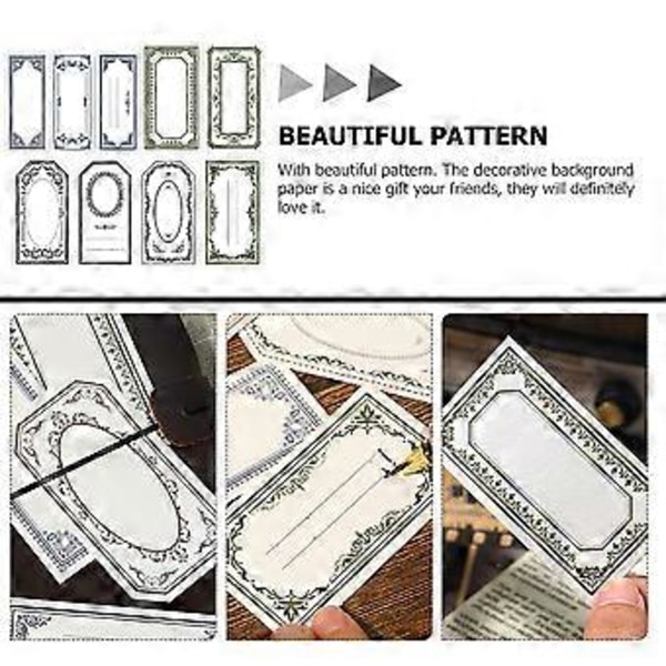 3 Set Vintage Scrapbook Bakgrundspapper DIY Memoblock Vintage Anteckningsbokspapper