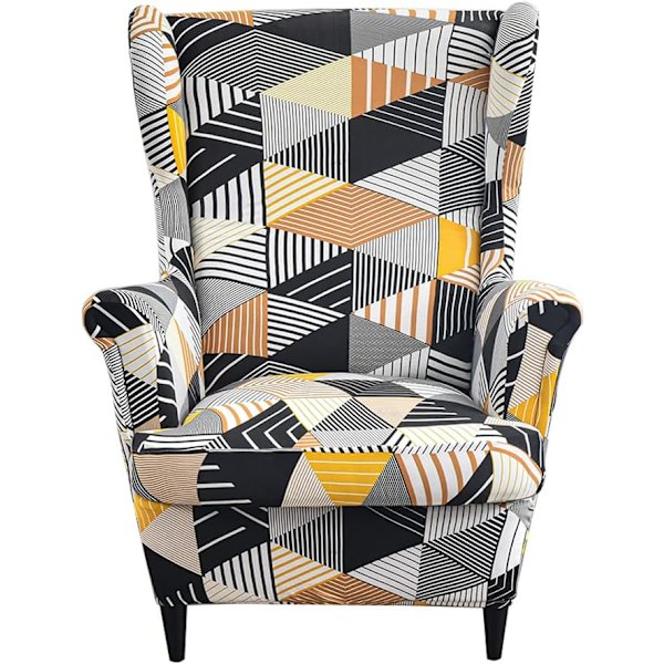Venytä Wingback-tuolinpäällinen 2-osainen Wingback-tuolinpäällinen Suojaa